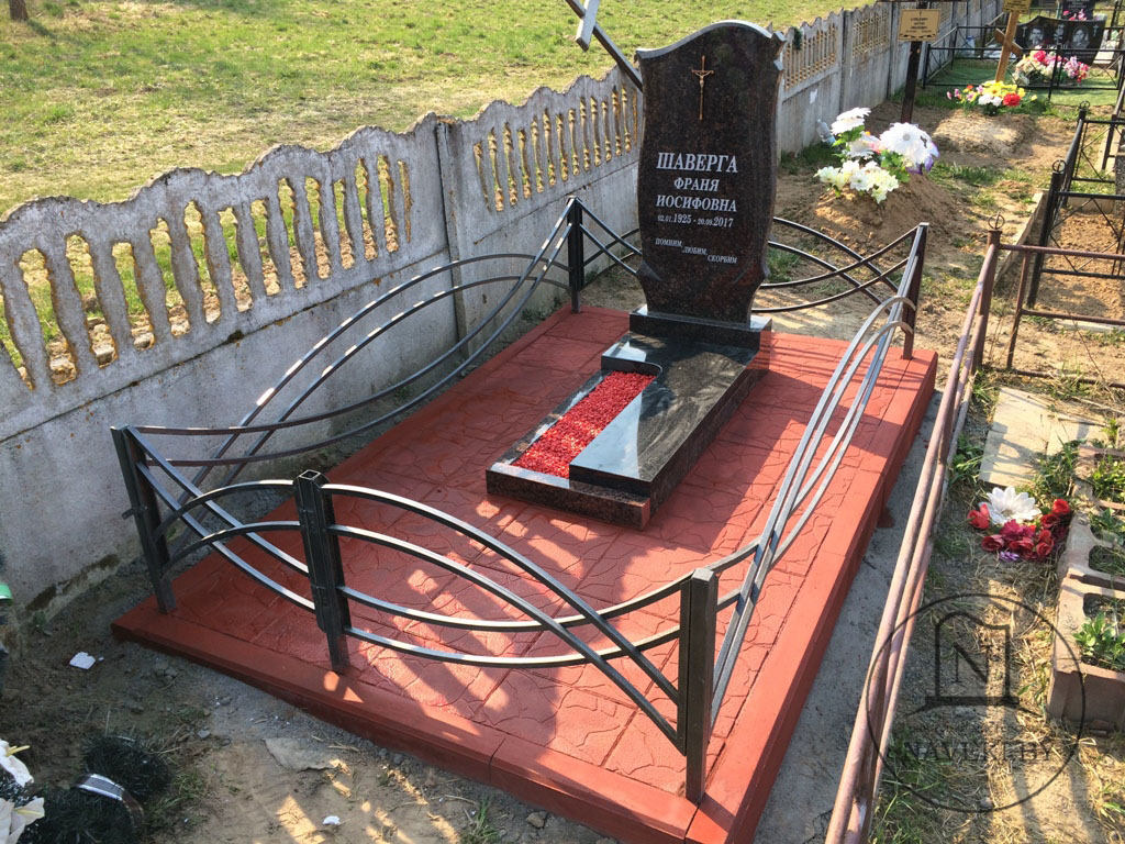 укладка плитки и установка памятника на кладбище