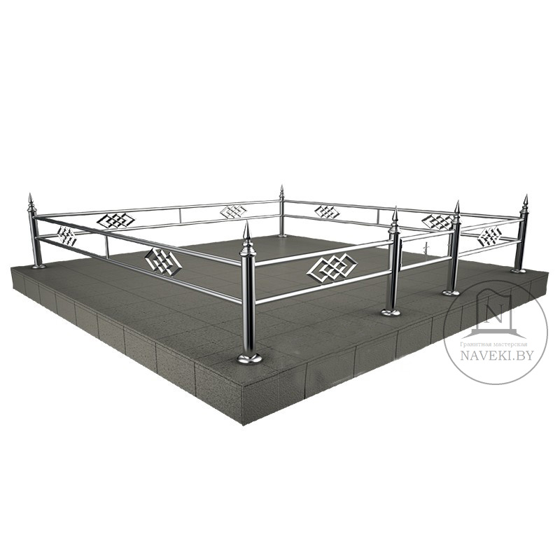 nerzh23 невысокая ограда, ограды из нержавейки